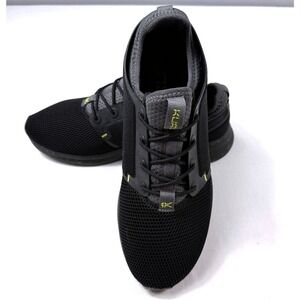 Kuru Mens Atom Cloud Jet Black Gray Lace Up Low‎ Top Foot Pain Size 10W